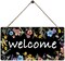 Decorations for Home Welcome Sign for Front Door Wooden Hanging Wall Sign,Decoration for Home Front Door,5.1x10 inches